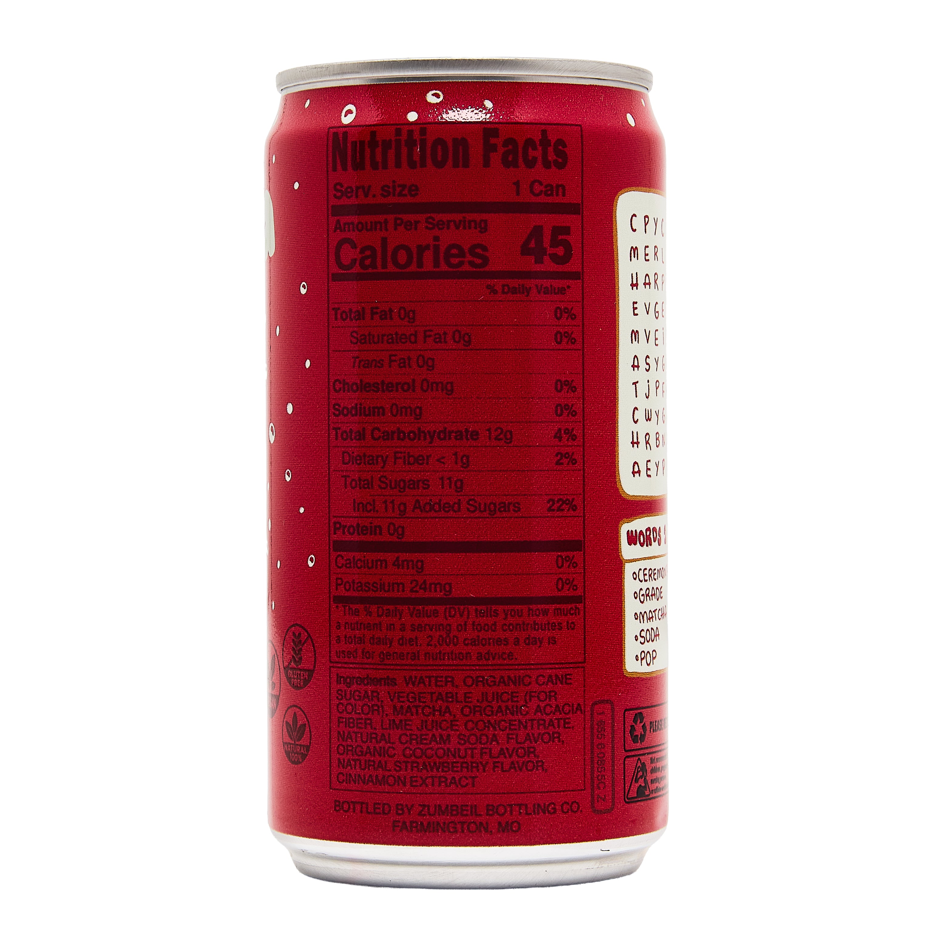 Strawberry Matcha Soda - 250mL Can